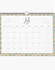 Each monthly view inside of the calendar with a different floral border around each month.