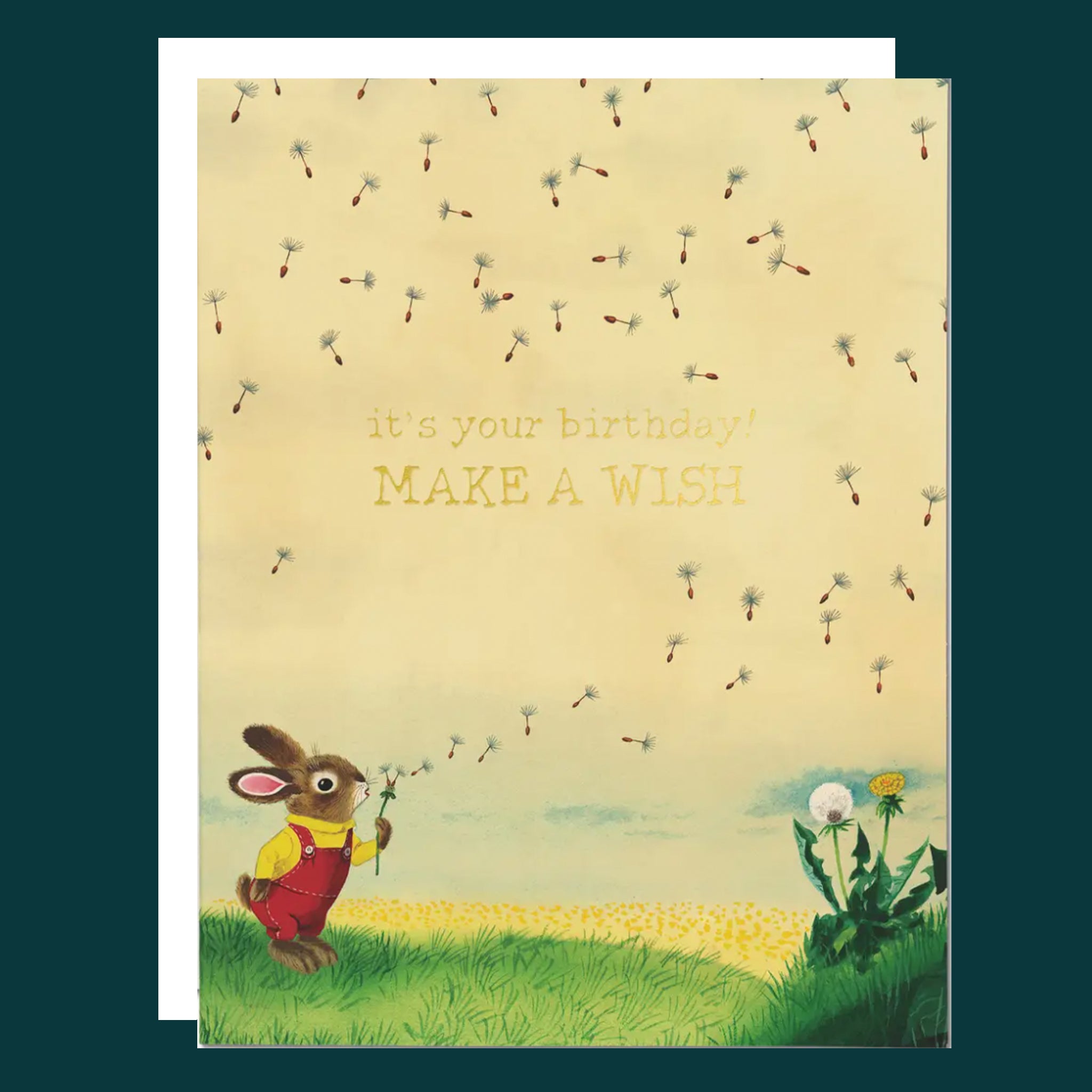 Richard Scarry Bunny And Dandelion Birthday Card Pigment richard-scarry-bunny-and-dandelion-birthday-card-pigment