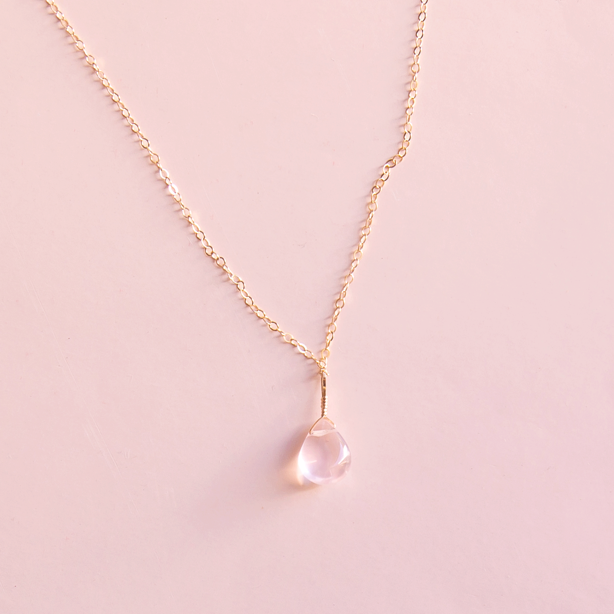 Simple Necklace Rose Quartz