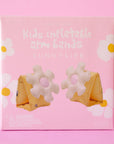 A pair of flower shaped arm band floaty for kids.