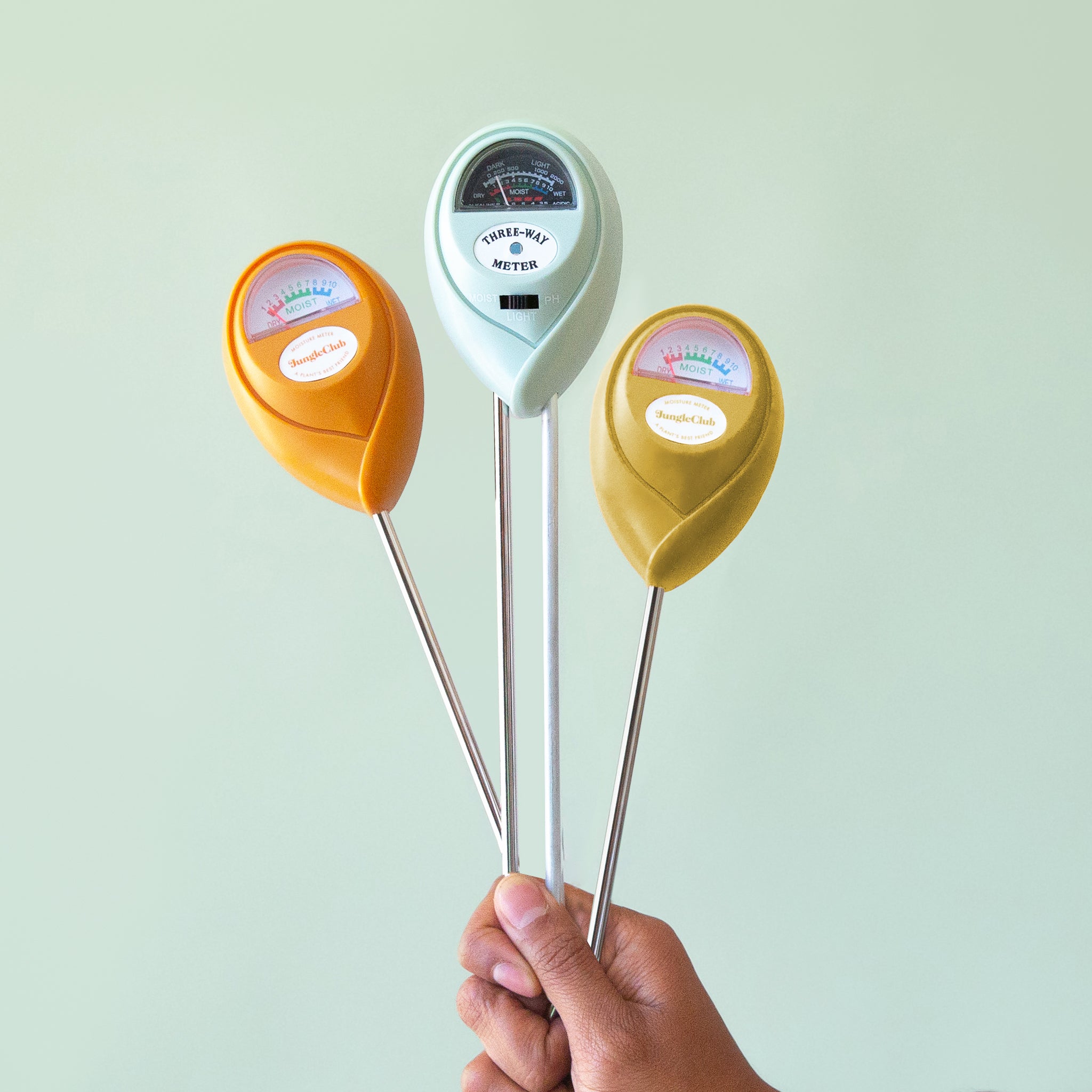 Three of our moisture meters in other colors available on our website including tropical orange and tropical green. 