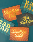 All three options of our sunshine studios Father's Day cards.
