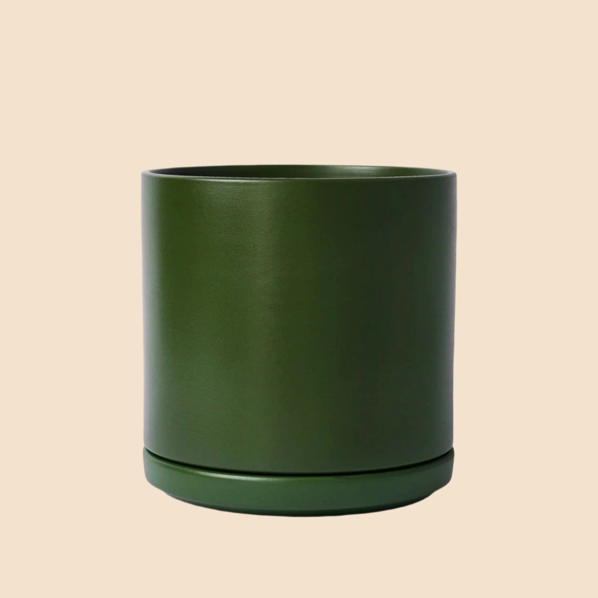green ceramic planter saucer Ceramic Cylinder Planter & Saucer