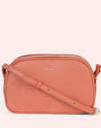 coral colored crossbody bag