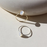 A photo of a silver version of the ring and the gold. Each sold separately.