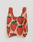 small reusable bag with strawberry print