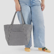 nylon bag in black and white all over gingham print