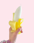 A yellow banana shaped candle.