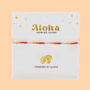 A multi colored beaded bracelet.