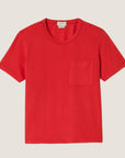 A red short sleeve t-shirt.