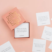 A box of conversation starting cards geared towards couples.