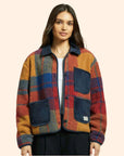 Delilah Sherpa Jacket | Multi Colored Plaid