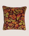 A reversible floral print and wavy designed pillow cushion.