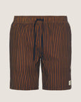 a pair of striped shorts with a drawstring.