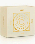 On a white background is an ivory box filled with conversation cards.