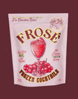 A bag of frozen cocktail mix with text that reads, 'Frosé Frozen Cocktail'.