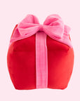 Gift Box Pillow | Red with Pink Bow