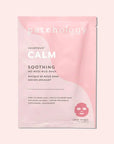 A pink mud mask in a sheet mask form packaged in a two-toned pink packaging.