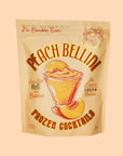 A frozen peach bellini cocktail mix package.