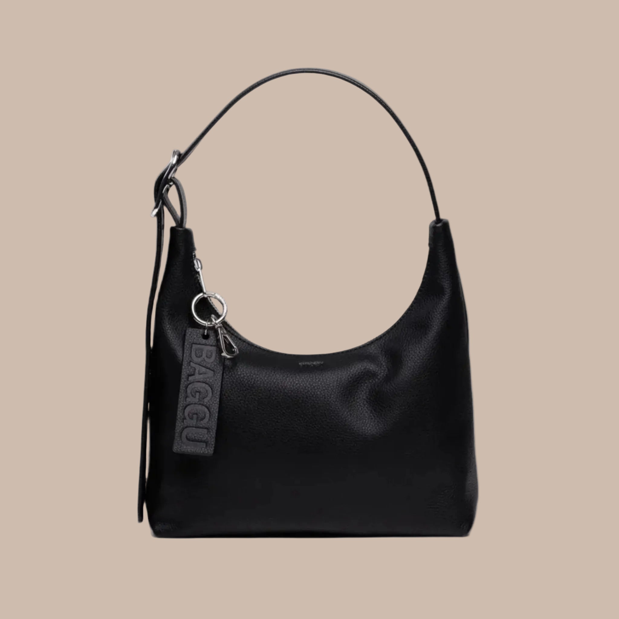 baggu leather backpack black black Mini Recycled Leather Shoulder Bag