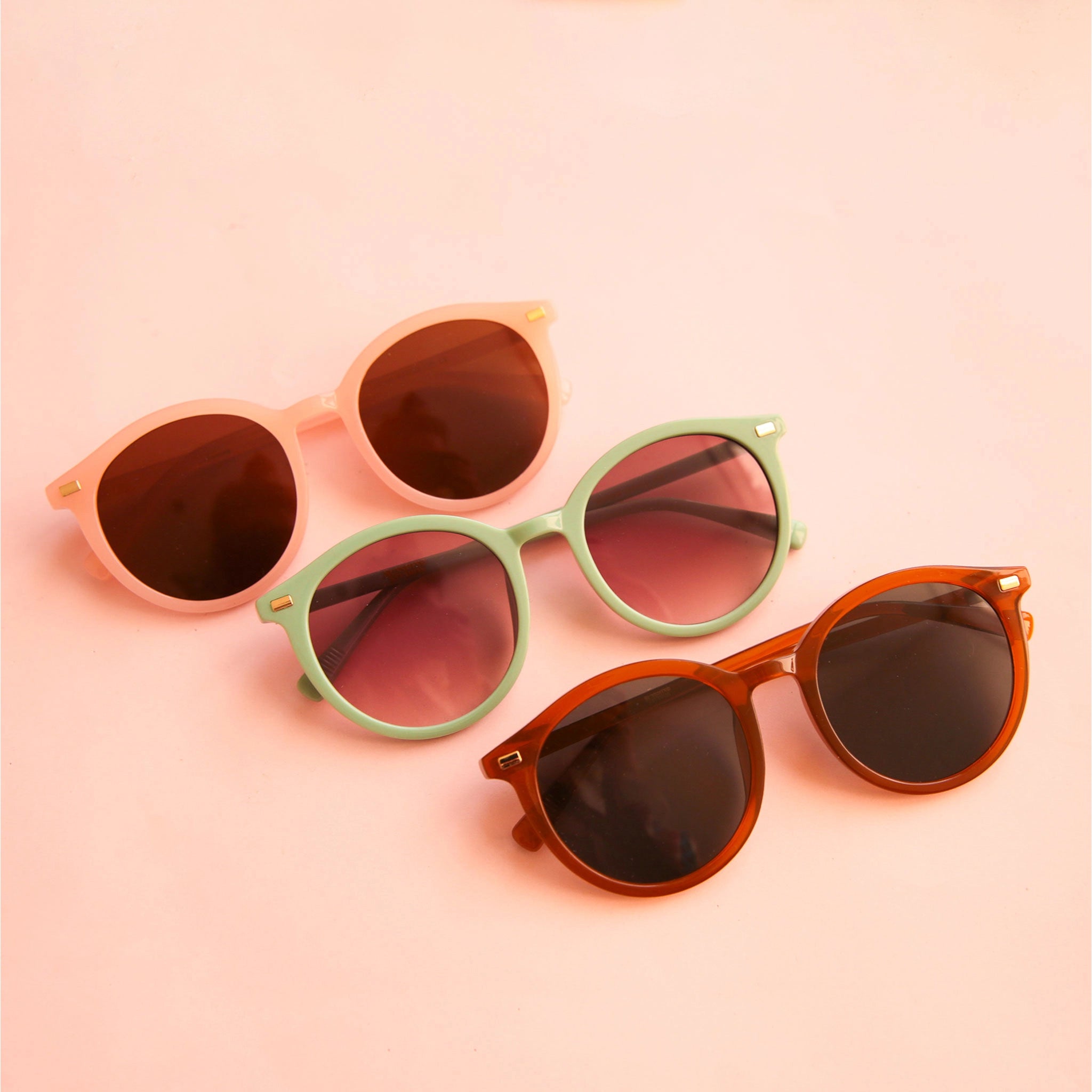 Peach sales colored sunglasses