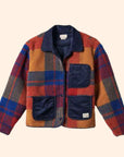 Delilah Sherpa Jacket | Multi Colored Plaid