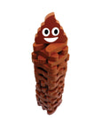 A brown wooden stacking game with a poop emoji shaped top.