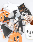 A set of Halloween themed stickers with a matchbook style box packaging.