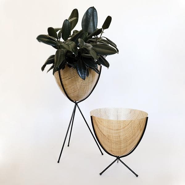 black indoor planter with stand Retro Bullet Planter | Tall