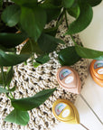 The same moisture meter alongside two other color ways available, tropical pink and tropical orange.