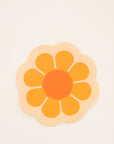 retro syle bus flower sticker in various shades of orange
