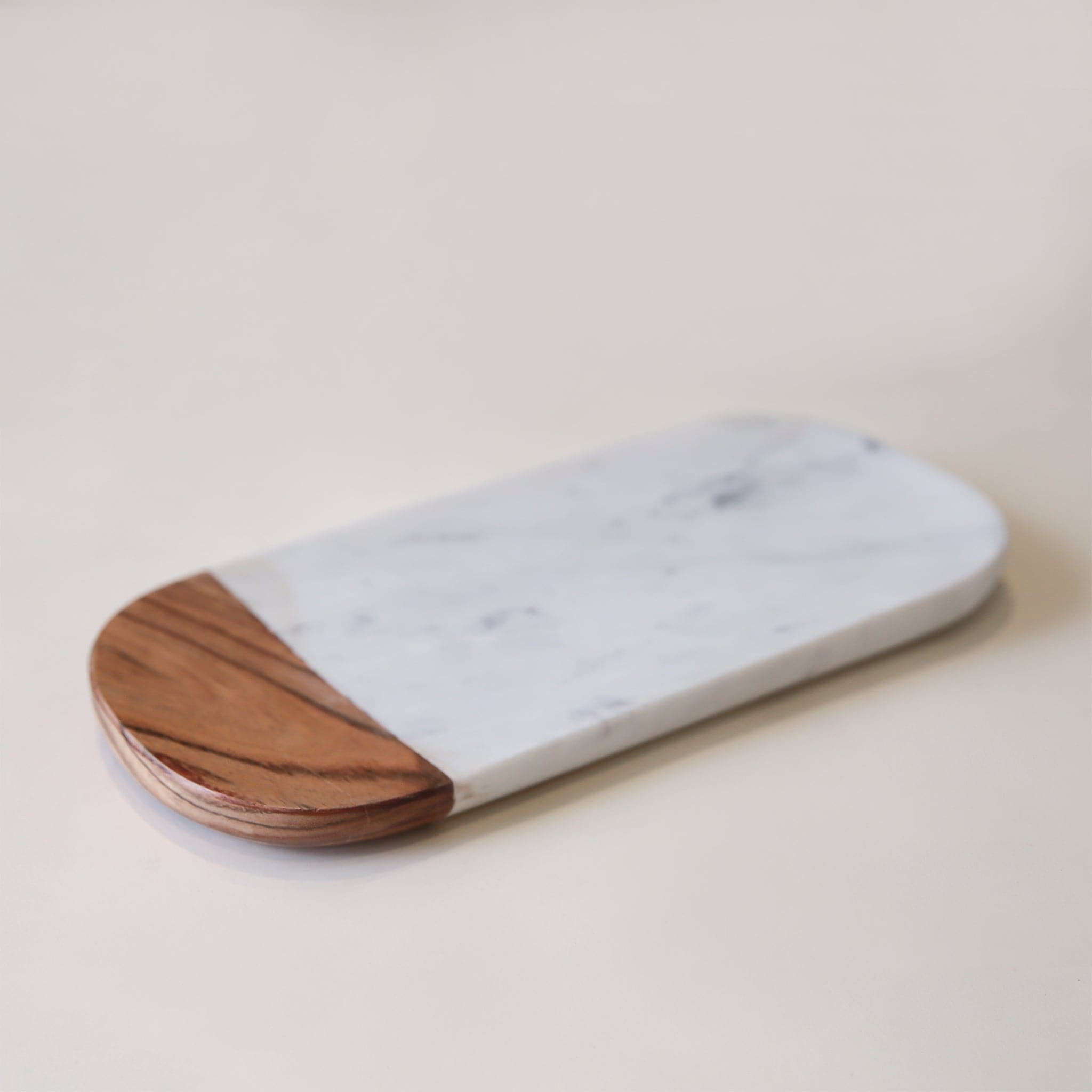 Small Marble and Wood Cutting Board
