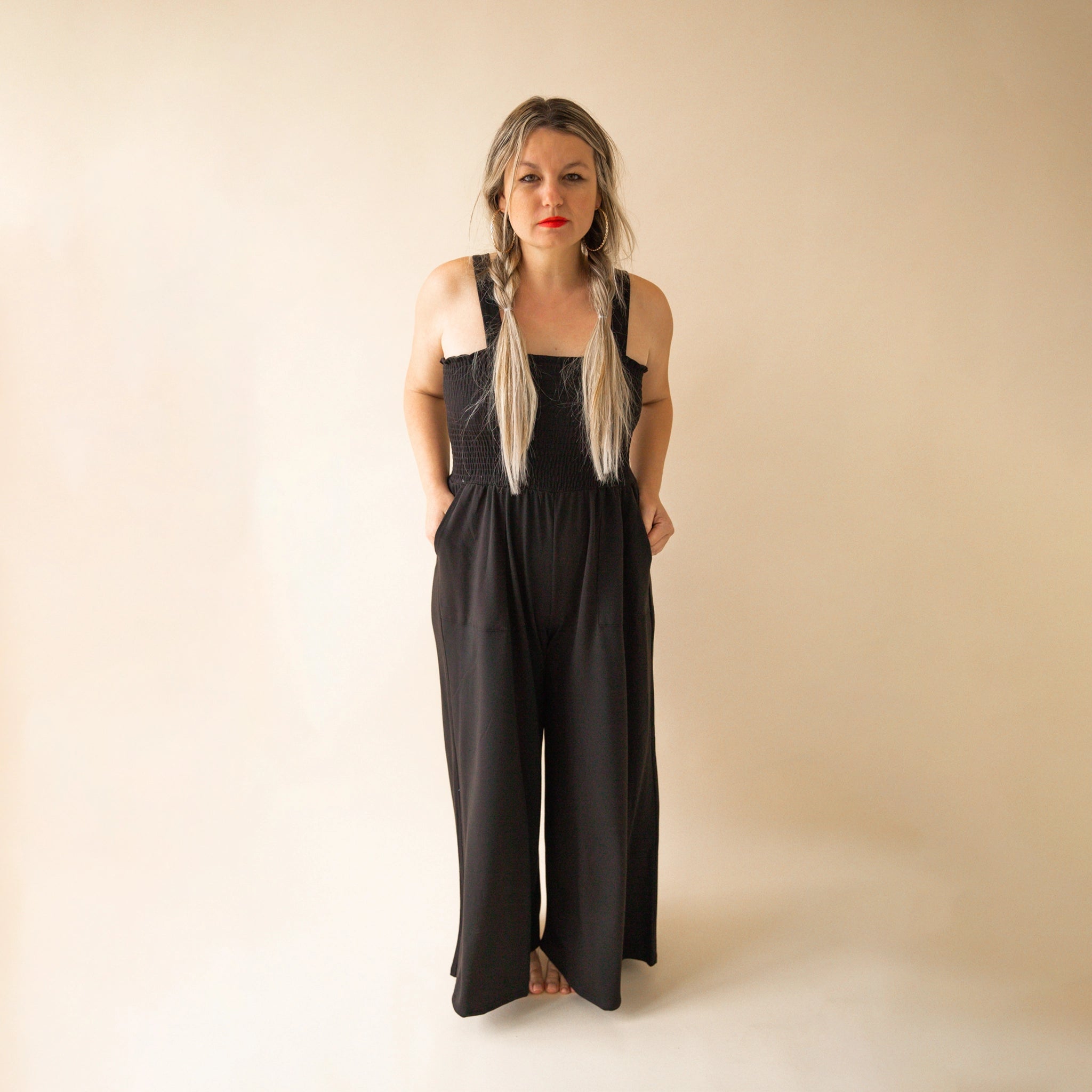 Jumpsuit without straps on sale