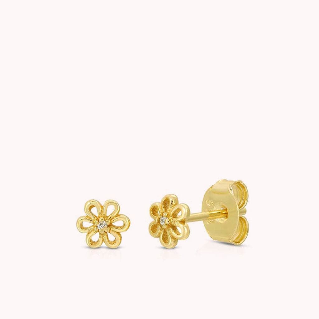 Flora Studs in Gold by Pigment