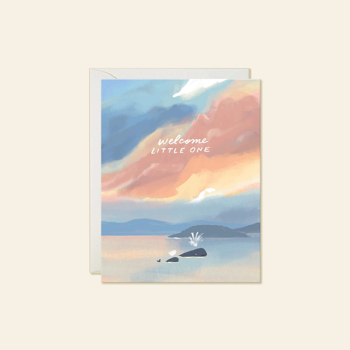 Whale Baby – Whimsical Ocean Welcome Baby Card