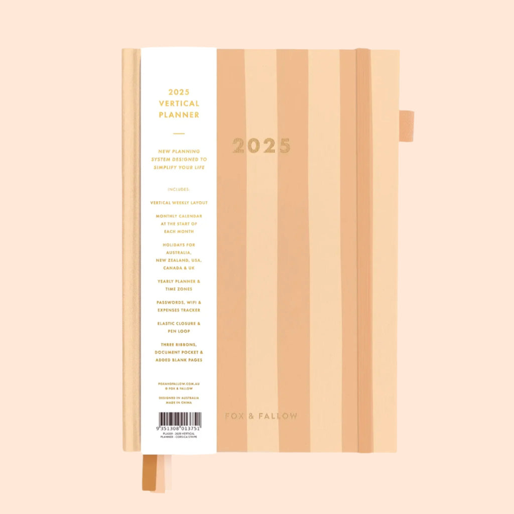 2025 Vertical Planner Corsica Stripe Pigment
