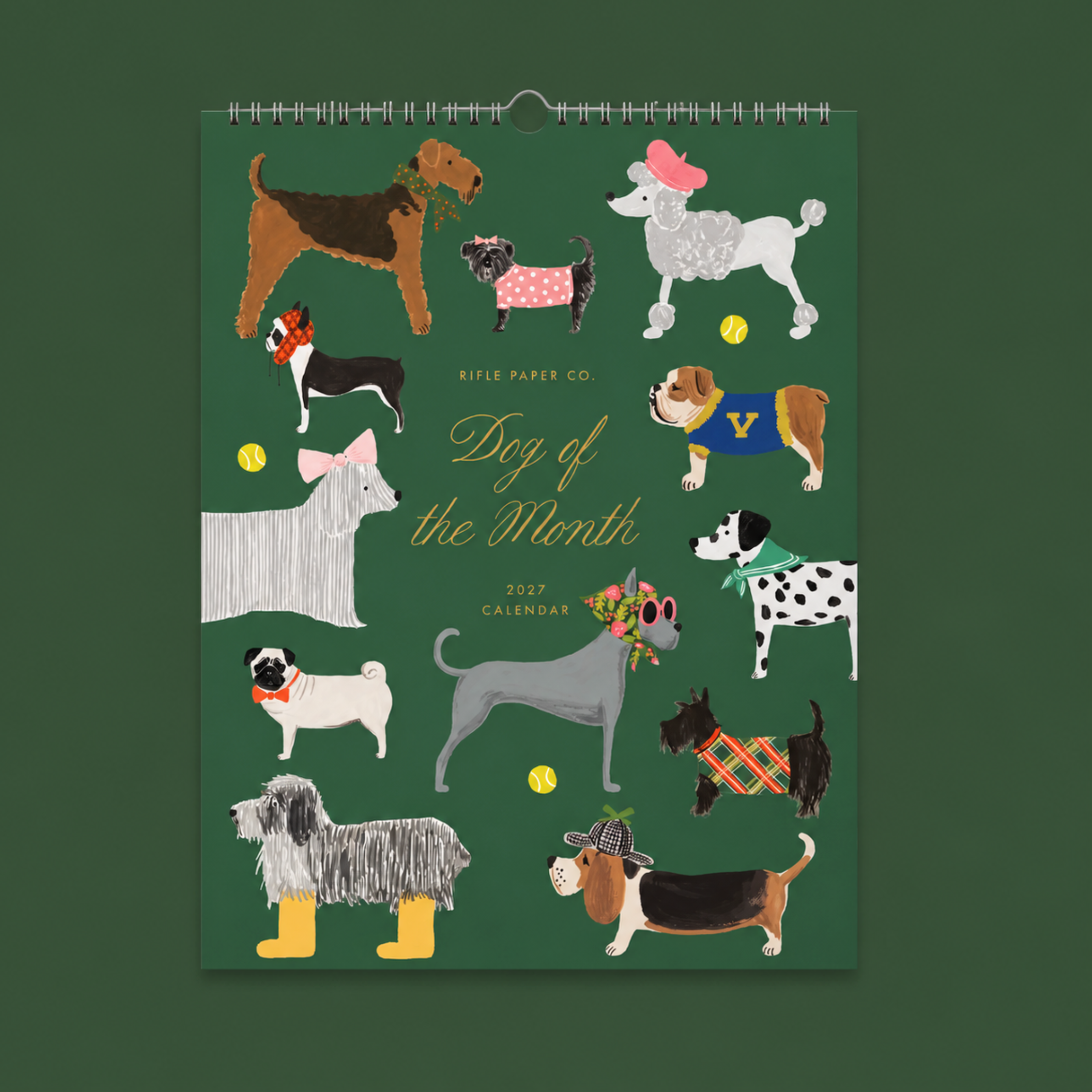 "Rifle Paper Co. Dog of the Month 2027 Calendar"