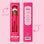 Front and back views of a pink retail box for a 'Nifty Nyah' elf ornament by Sunshine Studios, shown on a solid pink background with arrows labeling the front and back panels.