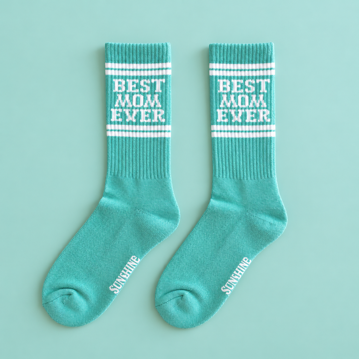 Best Mom Ever Ribbed Crew Socks