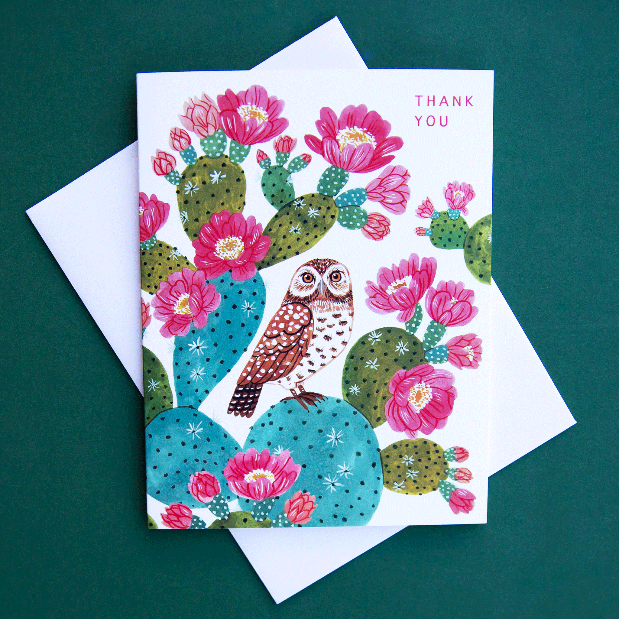 Desert Owl Thank You Card