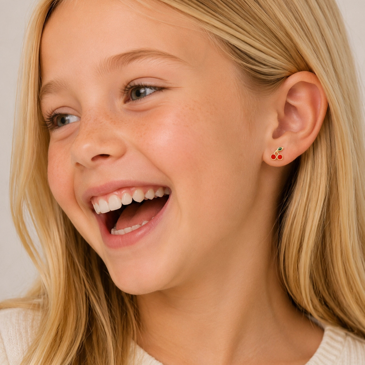 Cherry_Enamel_Flat_Back_Kids_Earrings