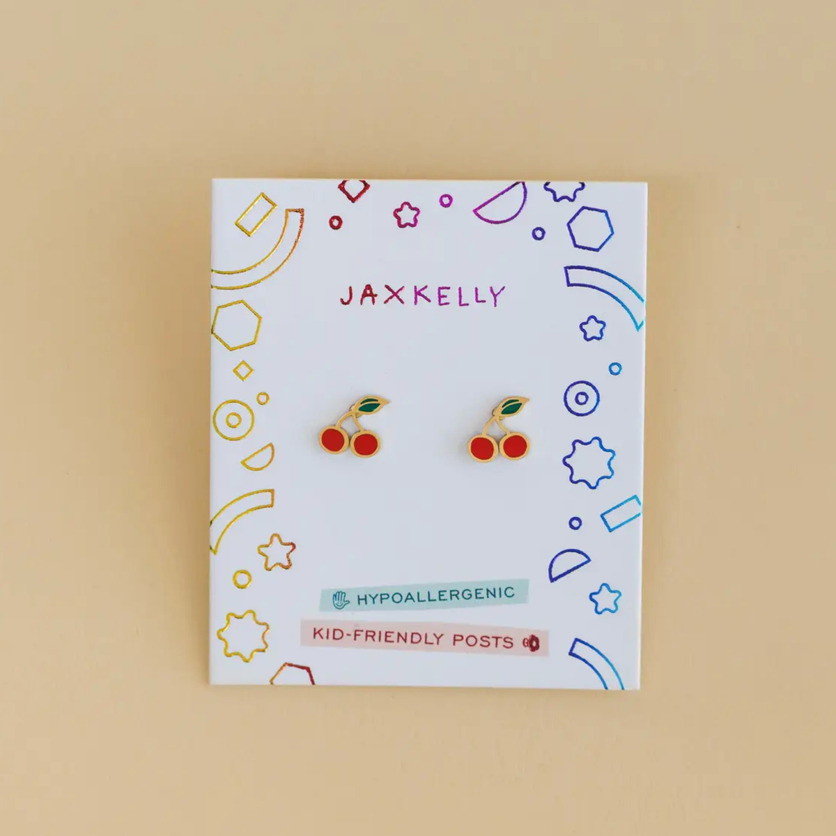 Cherry_Enamel_Flat_Back_Kids_Earrings