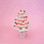 A ceramic christmas tree shaped night light.  The night light has multi colored lights all over it and the ceramic is pink.