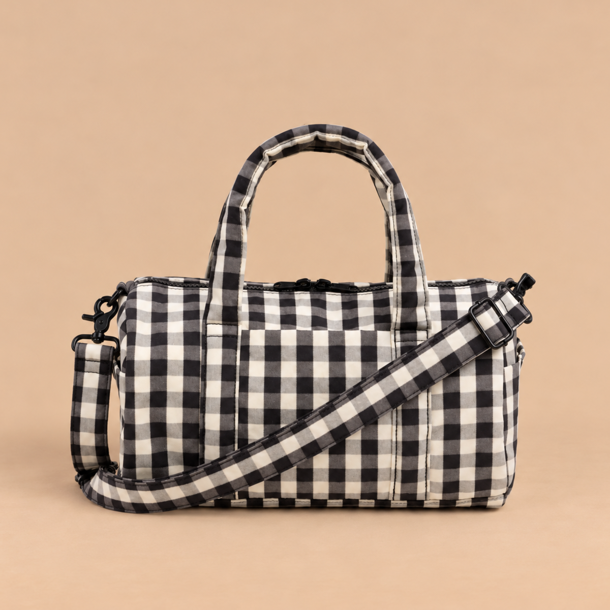 Duffle_Bag__Black_and_Cream_Gingham