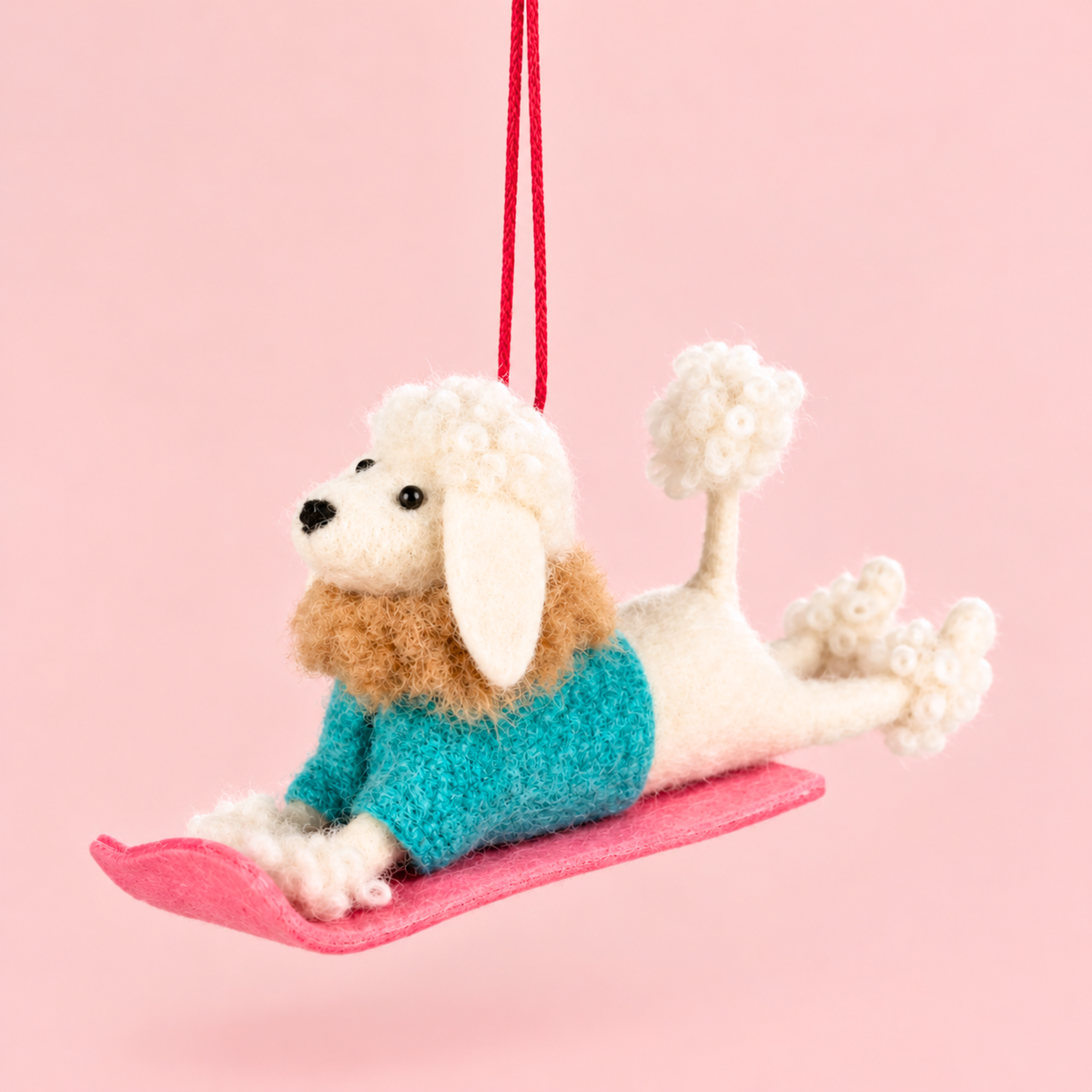 Felt_Poodle_on_Pink_Toboggan_Ornament