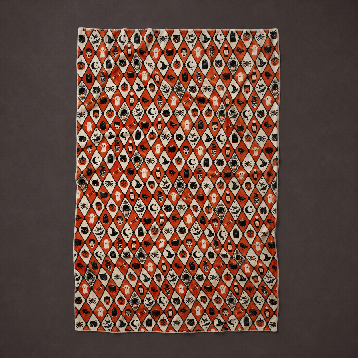 Halloween Argyle Fleece Blanket
