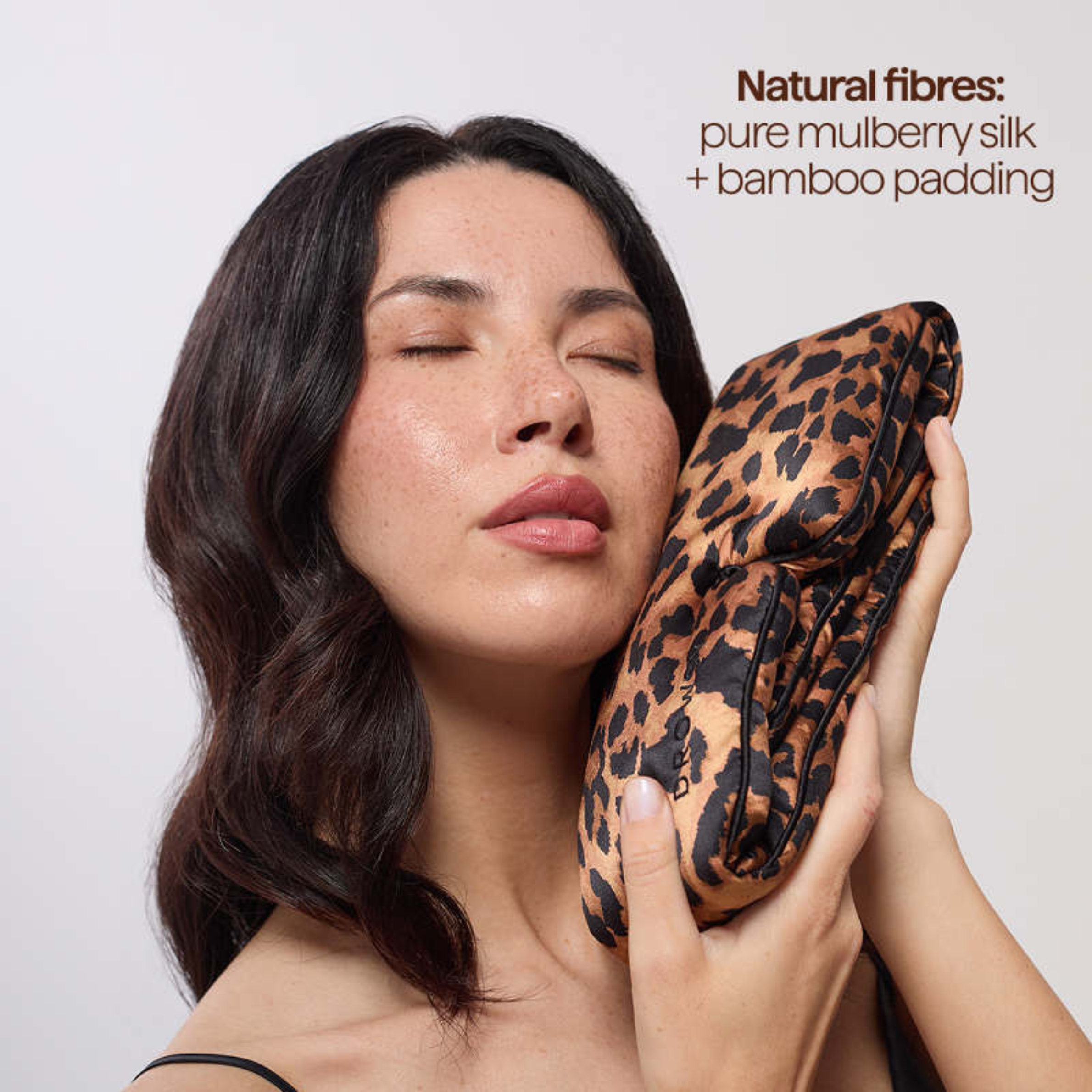 a leopard print padded sleep eye mask.