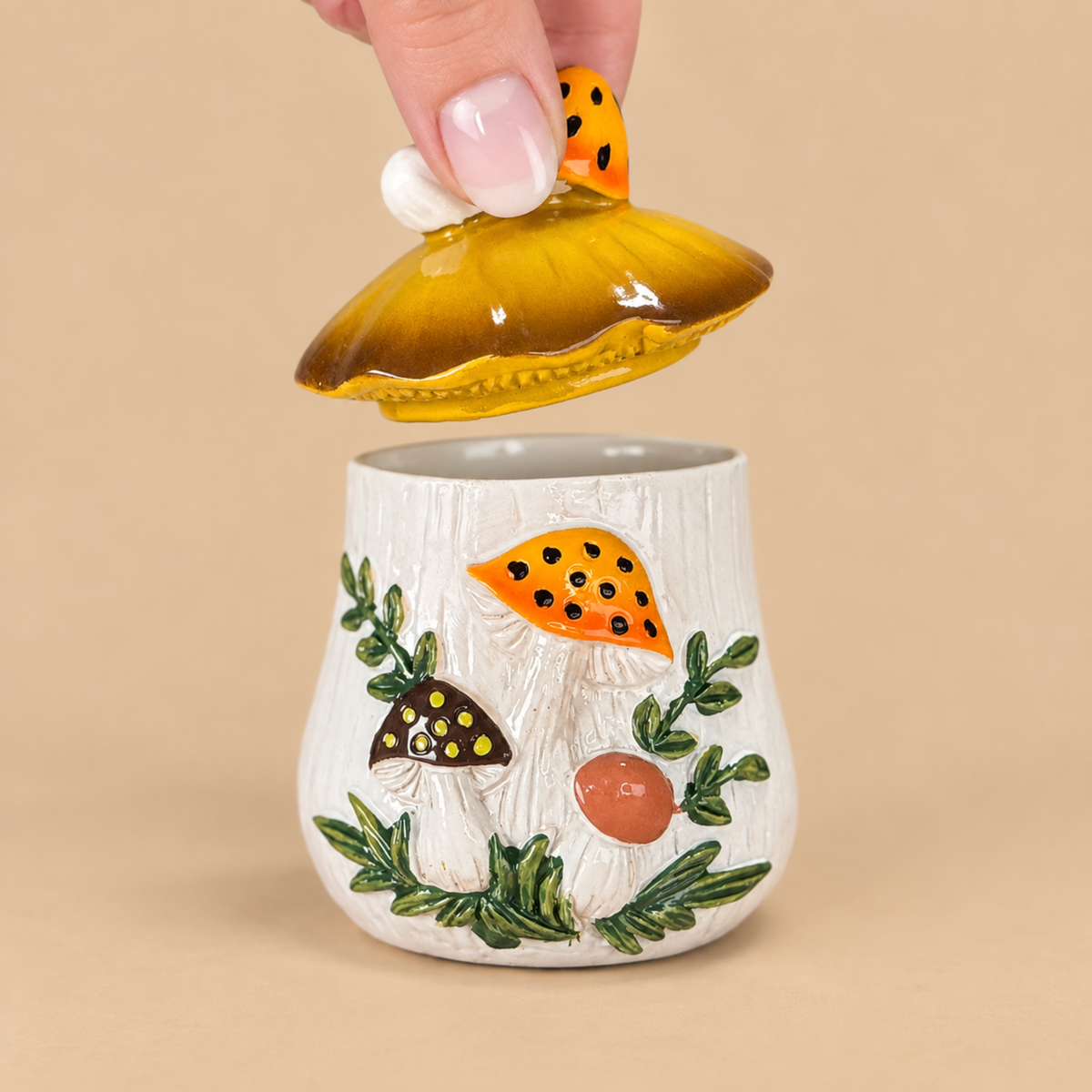 mushroom inspired trinket dish. 