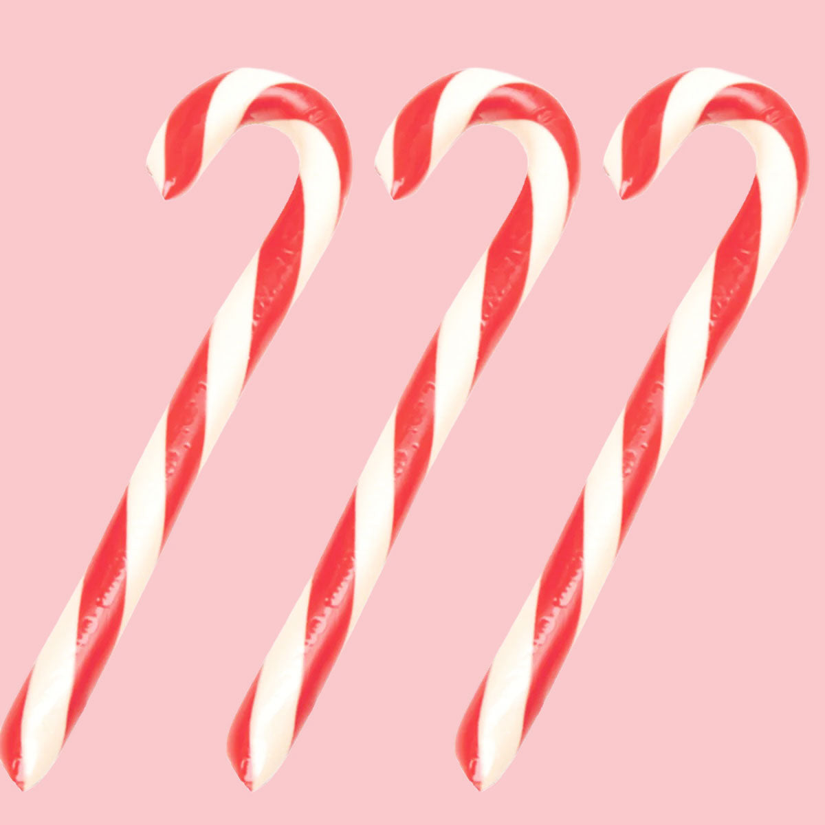 A red and white candy cane. 