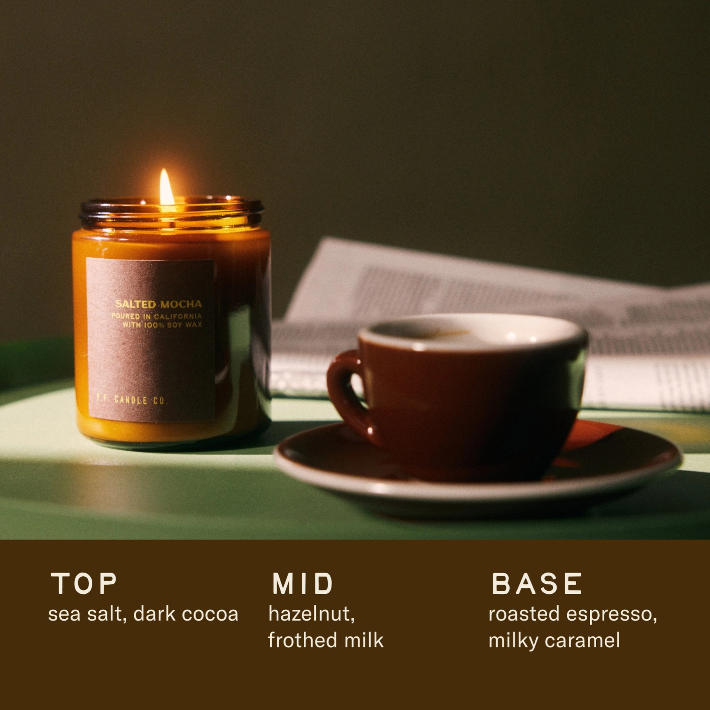 salted mocha poured in california